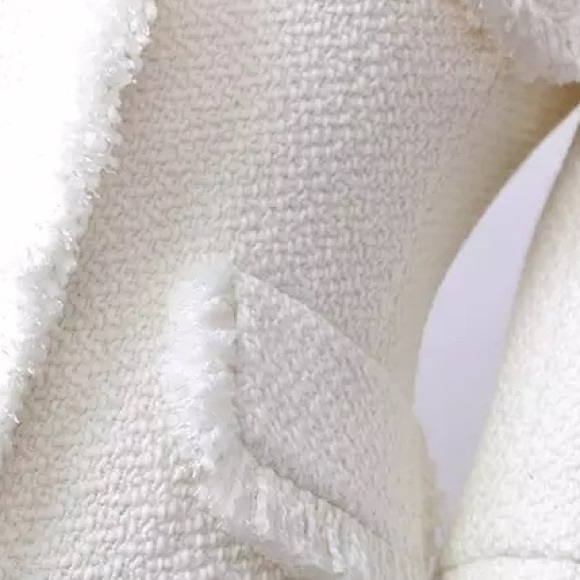 Raw Snowflake Lux Tweed Pearl Pocket Jacket Coat Available Now! - Picture 9 of 12